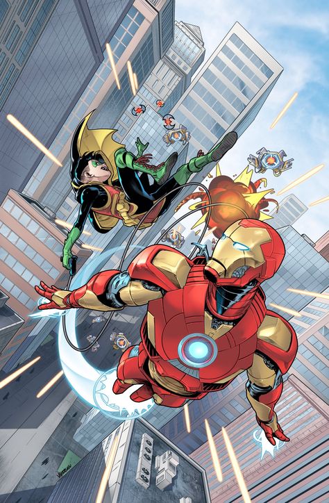 Vasco GEORGIEV on Twitter: "Attention everyone! New DC/Marvel Crossover! Who do we have today? IRONMAN & ROBIN That’s right, this time it’s a classic kid+mentor team-up! I’ll explain why I think these two would be great in a comic together in the thread below. #DCMarvelCrossoverArt #MarvelDCCrossoverArt… https://t.co/cCfiIfjyte" Dc And Marvel Crossover Art, Dc Comics Vs Marvel, Marvel And Dc Crossover, Marvel Artwork, Arte Dc Comics, Damian Wayne, Marvel Vs Dc, Marvel Iron Man, Marvel Comics Art