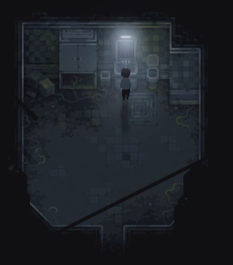 Pixel Horror Games, Horror Game Design, Hospital Pixel Art, Pixel Art Horror Game, 2d Horror Game, Rpg Maker Map, Pixel Horror Game, Dark Pixel Art, Creepy Pixel Art