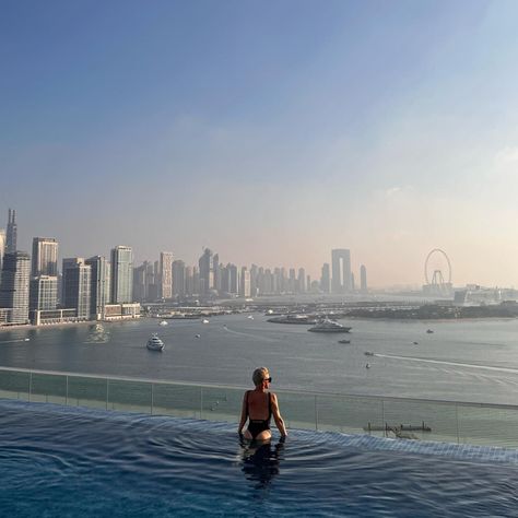 Dive into the sparkling blue waters of our infinity pool and enjoy the stunning views of the Arabian Gulf. At NH Collection Dubai The Palm,… | Instagram Dubai The Palm, Infinity Pool, The Palm, Stunning View, Blue Water, How To Make Your, Future House, Middle East, Diving