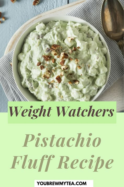 Weight Watchers Sides, Pistachio Fluff, Mousse Desserts, Congealed Salad, Weight Watchers Lunches, Light Cooking, Menu Semanal, Pistachio Dessert, Weight Watchers Dessert Recipes