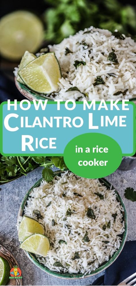 Would you like to learn how to make cilantro lime rice in a rice cooker just like Chipotle? This cilantro lime rice is easy to make because it requires only your rice cooker, 8 simple ingredients and minutes to prepare. A Mexican rice dish that's healthy, vegan and gluten-free. Did I mention it's better than Chipotle? Yes, it is! Get the recipe @veganvigilanteblog.com. #howtomakecilantrolimerice #cilantrolimerice #cilantrolimericerecipe #easy #healthy #ricecooker #onepot #vegan #glutenfree #... Chipotle Chicken Burrito Bowl With Cilantro Lime Rice, Cilantro Lime Rice In Rice Cooker, Burrito Rice Recipe, Mexican Rice In Rice Cooker, Rice Cooker Recipes Healthy, Easy Cilantro Lime Rice, Cilantro Rice Recipe, Rice In A Rice Cooker, Chipotle Rice