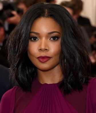 *In the world of Gabrielle Union, a successful career doesn’t mix with raising a family.  Chatting with Redbook, the “Being Mary Jane” star responded Chic Bob, Hair African, American Hairstyles, Long Bob Haircuts, Long Bob Hairstyles, Penteado Cabelo Curto, Red Lipstick, Hair Journey, Brazilian Hair