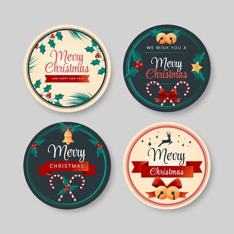 Free vector gradient christmas badges co... | Free Vector #Freepik #freevector #christmas-pack #christmas #christmas-collection #christmas-set Best Secret Santa Gifts, Xmas Drawing, Christmas Badge, Christmas Boxes, Christmas Slippers, Vector Gradient, Vector Christmas, Christmas Cup, Christmas Coasters