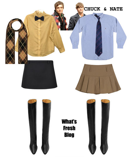 Chuck And Nate Halloween Costume, Chuck Bass Costume, Schoolgirloutfit Halloween, Nate And Chuck, Cool Girl Halloween Costumes, Gossip Girl Halloween, Cool Girl Halloween, Gossip Girl Costume, Gossip Girl Halloween Costume