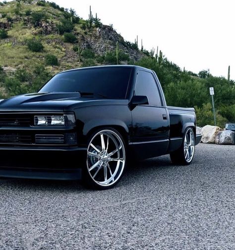 Obs Trucks Chevy, 1994 Chevy Silverado, Chevy Obs, Chevy Trucks Lowered, Classic Cars Trucks Chevy, Obs Chevy, Obs Truck, Single Cab Trucks, Chevy Stepside