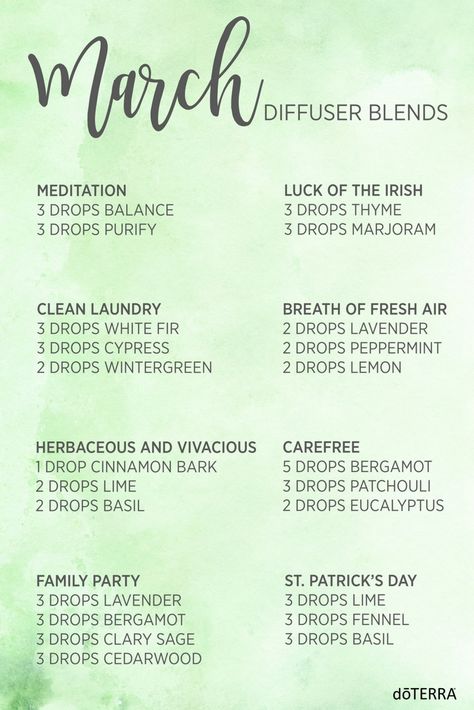 March Diffuser blends are here! Enjoy these fun new blends! March Diffuser Blends, Doterra Purify, Spring Diffuser Blends, Doterra Diffuser Blends, Doterra Essential Oils Recipes, Essential Oil Diffuser Blends Recipes, Essential Oil Diffuser Recipes, Oil Diffuser Recipes, Essential Oil Blends Recipes