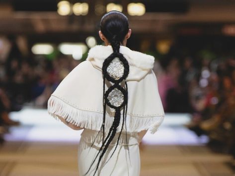 The Story Behind the “Dreamcatcher Hair” Seen at Indigenous Fashion Arts — Vogue Indigenous Hair, Unique Looks, Arts Festival, Four Days, Hair And Makeup Artist, Art Festival, Makeup Artists, Hair Designs, The Four