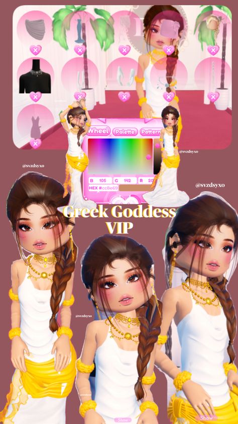 #dti #dresstoimpress #roblox #svzdsyxo #yvessvz #desbydsyxo #robloxoutfit #dtigreekgoddess #dresstoimpressgreekgoddess Greek Goddess Dress, Goddess Dress, Roblox Outfit, Roblox Codes, Greek Goddess, Greek Mythology, Dress To Impress