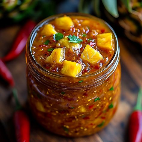 Pineapple Jalapeño Salsa, Sweet Chili Pineapple Sauce Recipe, Polynesian Sauce, Spring Roll Sauce, How To Make Curry, Pineapple Sauce, Ginger Sauce, Honey Soy, Bbq Sauces