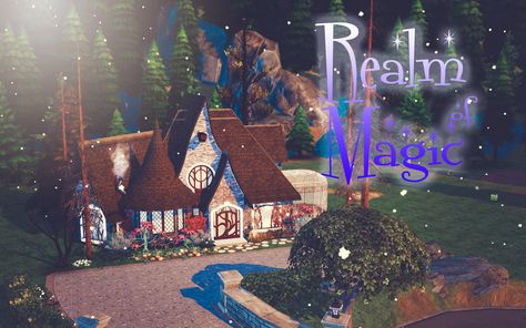 Thalania Realm of Magic Sims 4 Witchy cottage Sims 4 Witch House, Witchy Cottage, Lotes The Sims 4, Witches House, Sims Free Play, Sims 4 House Building, Sims 4 Game Mods, Sims 4 House Design, Sims Building