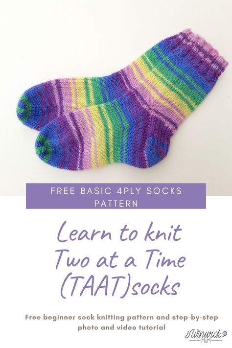 Knit Long Socks Pattern Free, Two Socks At A Time, Magic Loop Knitting Socks Two At A Time, Knitting Two Socks At A Time, How To Knit Two Socks At Once, Two At A Time Socks Magic Loop, Knit Socks Circular Needles, Knit Two Socks At Once, Magic Loop Socks Free Pattern