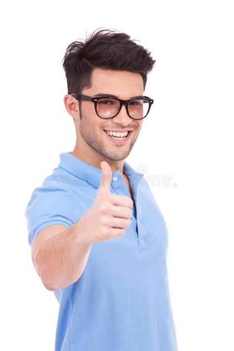 Thumbs Up Pose, Thumbs Up Stock Photo, People Background, Thumbs Up Sign, Unique Faces, Background Blue, Reference Poses, Art Stuff, Art Reference Poses