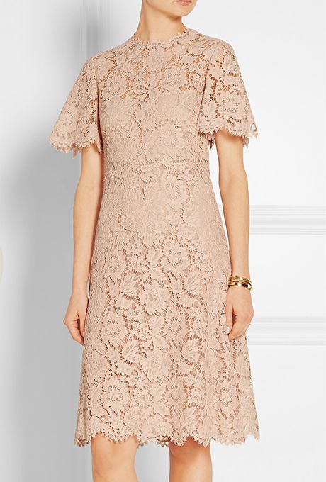 Brides.com: . Cotton-blend lace dress, $5,290, Valentino available at Net-a-Porter Vintage Outfits Dresses, Romantic Aesthetic, Dress Pesta, Neutral Accessories, Buy Dresses Online, Batik Dress, Jennifer Fisher, Summer Clothing, Necklines For Dresses