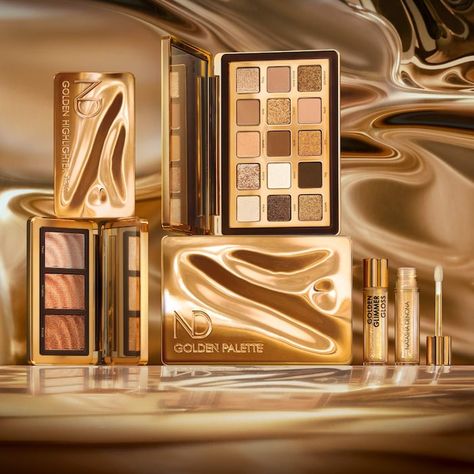 Golden Eyeshadow Palette - Natasha Denona | Sephora Natasha Denona Eyeshadow Palette, Golden Palette, Natasha Denona Eyeshadow, Golden Eyeshadow, Makeup Packaging, Bleach London, Augustinus Bader, Grande Cosmetics, Natasha Denona