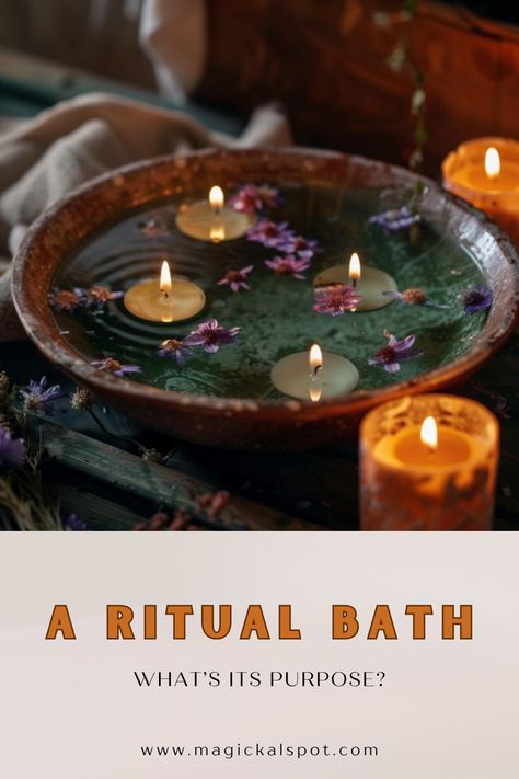 Immerse in the sacred waters of 'Ritual Bath: What’s its Purpose?' 🛁✨. Explore the cleansing and rejuvenating power of ritual baths for purification, healing, and intention-setting. Discover how to create your own spiritual soak with herbs, salts, and crystals, aligning your energy with the universe. Ideal for those seeking a serene sanctuary for body, mind, and spirit. 🌿🔮 #RitualBath #SacredSoak Ritual Bath Recipes Witchcraft, Healing Bath Ritual, Spiritual Cleansing Bath Ritual, Ancient Beauty Rituals, Manifestation Bath Ritual, Bath Spiritual, Self Love Bath Ritual Witchcraft, Cleansing Spells, Bath Rituals