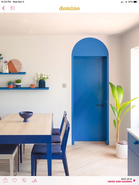 Happy Room, Country Style Kitchen, Blue Kitchen, Blue Colour Palette, Design Del Prodotto, Blue Kitchens, Cheap Decor, Ikea Hacks, Simple House