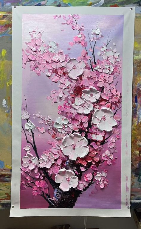 3D Pink Cherry Blossom Canvas Painting Blooming Cherry Blossom Painting Floral Landscape Abstract Cherry Blossom Art Living Room Home Decor - Etsy Hong Kong Abstract Cherry Blossom, 3d Flower Painting, Blossom Painting, Cherry Blossom Painting, Floral Landscape, Cherry Blossom Art, Pink Cherry Blossom, Landscape Abstract, Painting Floral