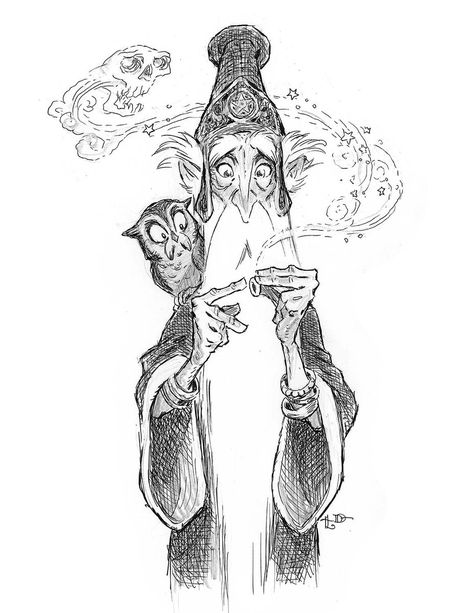 Wizard Drawings, Tony Diterlizzi, Instagram Ring, Halloween Cartoons, Ink Sketch, Disney Tattoos, Sketch Painting, Fantasy Illustration, Childrens Illustrations