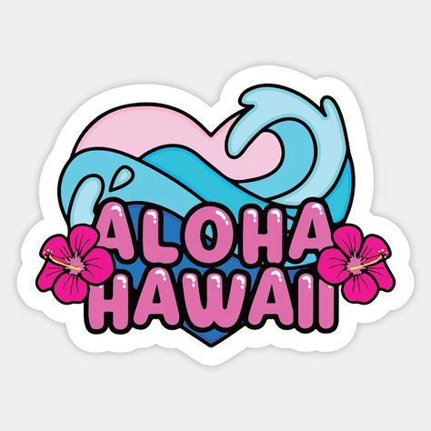 Hawaii Stickers, Aloha Sticker, Aloha Hawaii, Brown Horse, Sticker Design, Hawaii, Sticker Designs