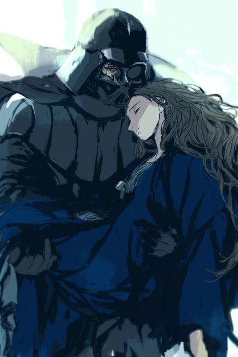 Fan-art of Darth Vader & Padmé Amidala. #StarWars #Prequels Credit: 01091006.tumblr.com Padme And Anakin, Star Wars Anime, Anakin Padme, Skywalker Family, Star Wars Padme, Anakin Vader, Darth Vader Star Wars, Anakin And Padme, Star Wars Fanart