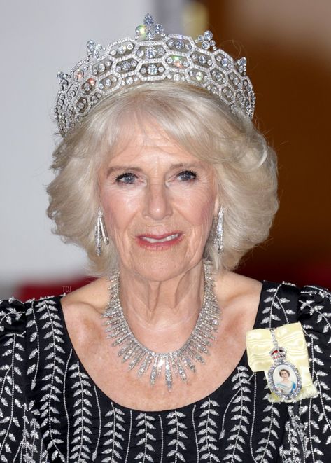 Queen Camilla Dazzles in Royal Diamonds at Schloss Bellevue State Banquet, Royal Diamond, Edinburgh Wedding, Camilla Duchess Of Cornwall, Queen Consort, Queen Alexandra, Queen Camilla, Camilla Parker Bowles, Princess Elizabeth