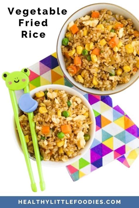 Recipes For Fussy Kids, Rice Recipes For Kids, Recipes For Toddlers, Healthy Fried Rice, Vegetable Recipes For Kids, Easy Fried Rice, Veggie Fried Rice, Indian Rice Recipes, Vegetarian Meals For Kids