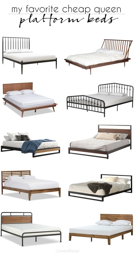 cheap modern queen platform beds | affordable platform beds | cheap queen platform beds | masculine platform beds | masculine modern queen platform beds | #bedroom #beds Full Size Modern Platform Bed, Platform Bed Canada, Casual Bedroom, Bedroom Beds, Best Platform Beds, Diy Platform Bed, Stylish Bed, Old Beds, Luxury Bedroom Design