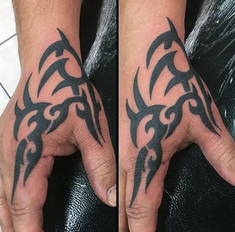 Top 41 Tribal Hand Tattoo Ideas - [2020 Inspiration Guide] Impressive Tattoos, Stammestattoo Designs, 27 Tattoo, Herren Hand Tattoos, Hand Tatto, Small Wave Tattoo, Tattoo Design For Hand, Muster Tattoos, Cowgirl Art