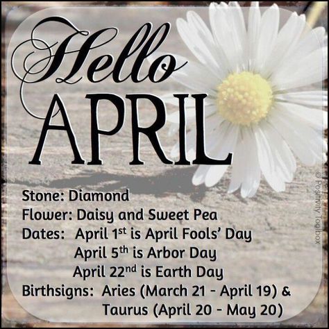 Hello April Happy Birthday April, April Images, Birthday Month Quotes, April Aries, April Quotes, April April, Hello April, Born In April, Arbour Day