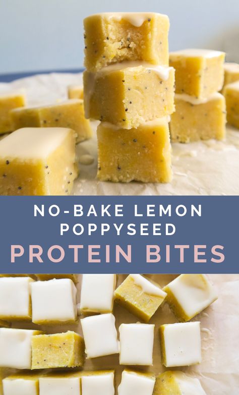 Lemon Poppyseed Bars Healthy, Healthy Meal And Snack Ideas, Meal Prep Snacks Clean Eating, Lemon Poppy Seed Recipes, Lemon Poppyseed Bars, Lemon Snacks Healthy, Poppy Seed Recipes Healthy, Unflavored Protein Powder Recipes Drinks, Lemon Protein Recipes