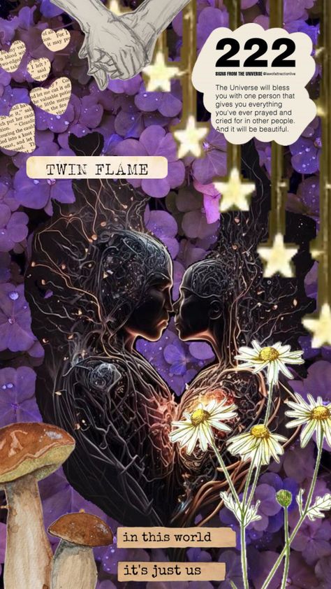 #love #twinflame #soulmates #222 #wallpaper #collageart #vintage #manifest #visionboard 222 Wallpaper, Signs From The Universe, Twin Flame, Soulmate, Wallpapers, Let It Be