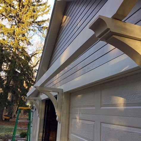 Pergola Off Of Garage, Arbor Above Garage, Mini Pergola Over Garage, Garage Door Pergola Diy, Simple Garage Pergola Diy, Garage Door Trellis Pergolas, Diy Garage Pergola How To Build, Garage Arbor Pergola, Over The Garage Pergola