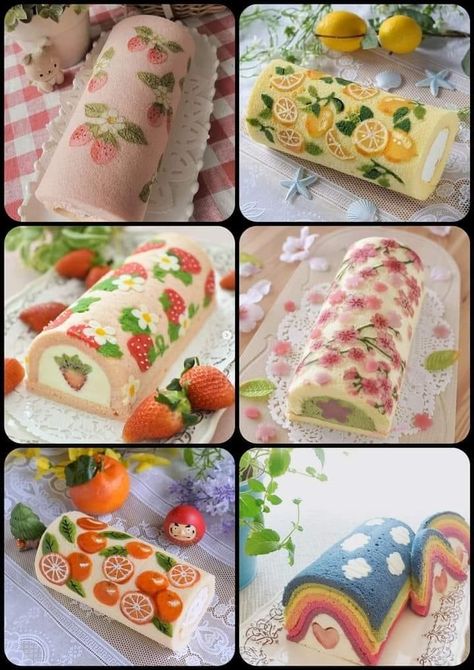 Swiss Roll Cakes, Kitchen Ideas Interior Design, Swiss Roll Cake, Roll Cakes, Recipes Oven, Cake Roll Recipes, Cake Rolls, Kitchen Ideas Modern, Cute Baking