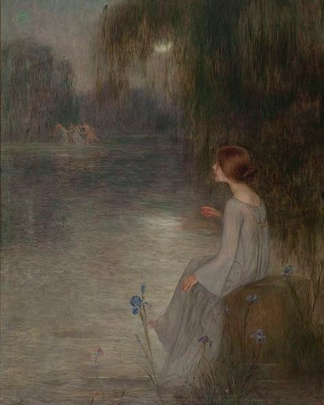 "Dream" by Catalan painter Joan Brull, ca. 1905. In the collection of Museu Nacional d'Art de Catalunya, Barcelona 💜 Art Google, Featured Artist, Trademark Fine Art, Wrapped Canvas Art, Art Reproductions, Classic Art, Art Sur Toile, High Quality Art Prints, Find Art