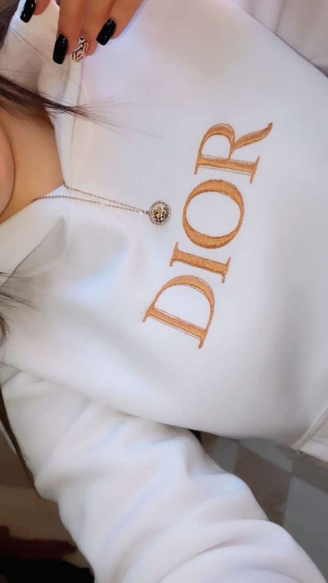 Dior Hoodie, Dior Embroidery, Hoodie Embroidery, Embroidery Hoodie, Bff Gifts, Embroidered Clothes, Jumper, Dior, Cute Outfits