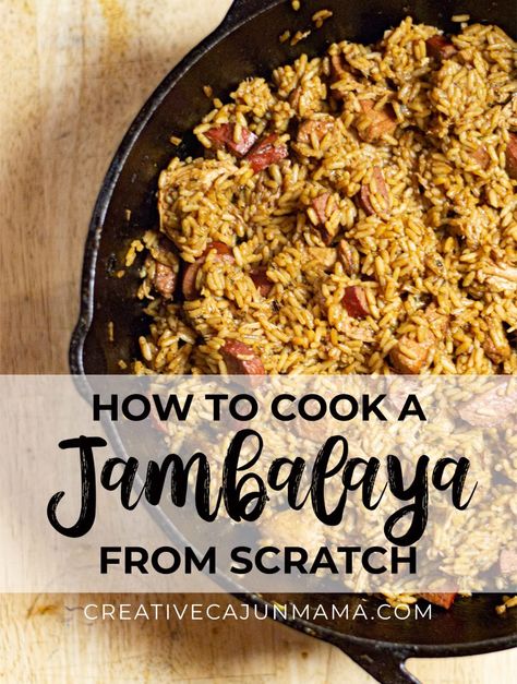 Pork Jambalaya Recipe Cajun, Homemade Jambalaya Recipe, Cajun Ninja Jambalaya Recipe, Cajun Jambalaya Recipe Louisiana, Authentic Cajun Jambalaya Recipe, Brown Jambalaya Recipe, Louisiana Jambalaya Recipe, Louisiana Jambalaya, Cajun Jambalaya Recipe