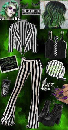 Beetle Juice Woman Costume, Female Bettle Juice Costume, Beetlejuice Costume Ideas For Women, Diy Beetle Juice Costume Women, Beetlejuice Costume For Women, Beetle Juice Halloween Costumes Women, Easy Diy Cosplay Ideas, Beetlejuice Outfit Ideas Women, Lady Beetlejuice