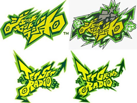 Jet Grind Radio, Hiphop Elements, Hiphop Typography Design, Jet Set Radio Official Art, Jet Set Radio Future Art, Jet Set Radio Graffiti, Jet Set Radio, Art Appliqué, Title Design