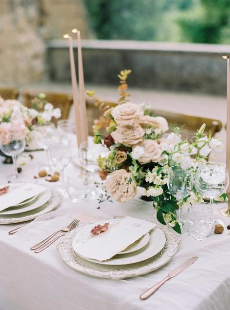 STYLE ME PRETTY / We Found the Best Spot in Italy for an Old-World Wed – Silk & Willow Old World Wedding, Ivory Candles, Chateau Wedding, Destination Wedding Inspiration, Luxury Wedding Venues, The French Riviera, France Wedding, Wedding Linens, Wedding Table Settings