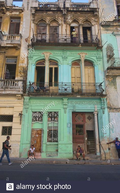 Havana Vieja, Cuba Photos, Mediterranean Style Home, Havana Cuba, Mediterranean Style, Facades, Havana, Cuba, Photo Image