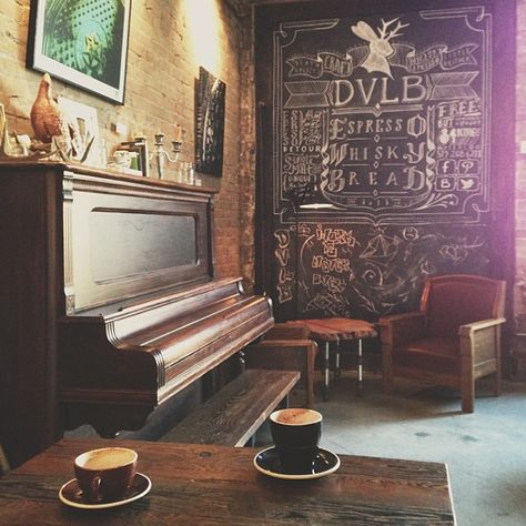 Ohh a piano would be cool in there free for people to play Coffee Types Chart, Coffee Infographic, Opening A Coffee Shop, Bookstore Cafe, Cafe Society, Coffee Painting, Book Cafe, Bulletproof Coffee, Cozy Cafe