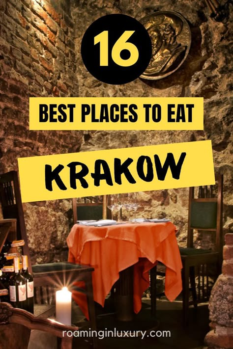 list of the best places to eat in krakow Krakow Poland Food, City Break Outfit Summer, Krakow Food, Krakow Poland Travel, Krakow Travel, Bucket List Holidays, Poland Food, European Cities To Visit, Semester Abroad