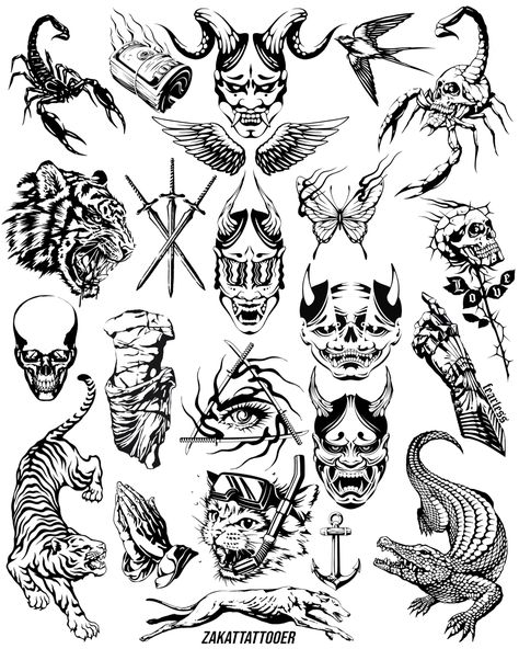 Ignorant style art tattoos blackwork sketch Black Flash Tattoos, Oni Tattoo, Torso Tattoos, Scary Tattoos, Flash Tattoo Designs, Tattoo Style Drawings, Cool Small Tattoos, Small Tattoos For Guys, Traditional Tattoo Flash