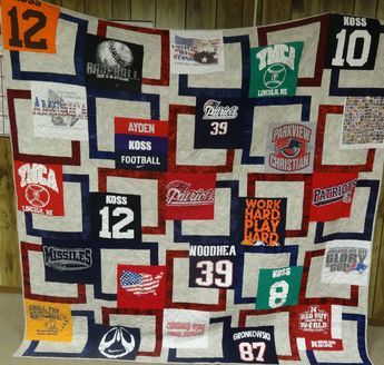 Tshirt Quilt Pattern, Quilted Christmas Gifts, Tee Shirt Quilt, History Of Quilting, Sewing With Nancy, Jersey Quilt, Memory Blanket, Quilting Board, T Shirt Quilt