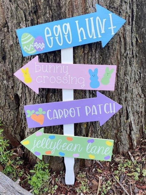 DIY Easter Decorations Which Are So Easy And Super Adorable - RecipeMagik Zootopia Crafts, Spring Wood Decor, Easter Home Decor Ideas, Easter Home Decorations, Home Decorations Ideas, Easter Yard Decorations, Fun Easter Decorations, Easter Porch Decor, Easter Outdoor