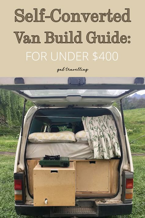 This self-converted cargo van build was done with limited tools and skills. Even on a low budget, this van build is ready for living and travelling in. Check out the article for tips on how to make a functional van for your van life. Van Life Cheap, Low Top Van Conversion, Easy Van Build, Budget Camper Van, Van Life On A Budget, Minimal Van Conversion, Living Van Ideas, Basic Camper Van, Van Life Budget