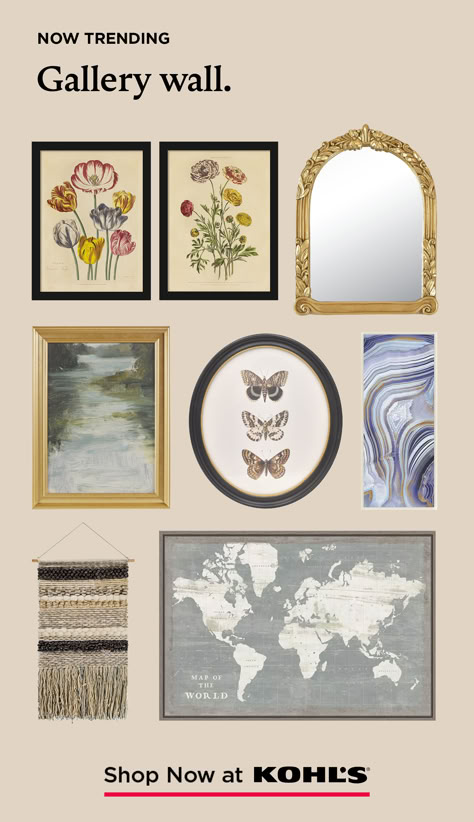 A gallery wall is a simple yet creative way to personalize your space. Choose wall decor such as art, tapestries and mirrors that fit your desired look, arrange thoughtfully and voila! Find everything you need at Kohl's and Kohls.com. Picture Collage Wall Taylor Swift, Cute Wall Prints Taylor Swift, Wall Collage Taylor Swift Lyrics, Fairy Grunge Room Prints, Coquette Wall Prints Taylor Swift, Wall Murals Painted Diy, Alien Artifacts, Dream Laundry Room, Vintage Illustration Art