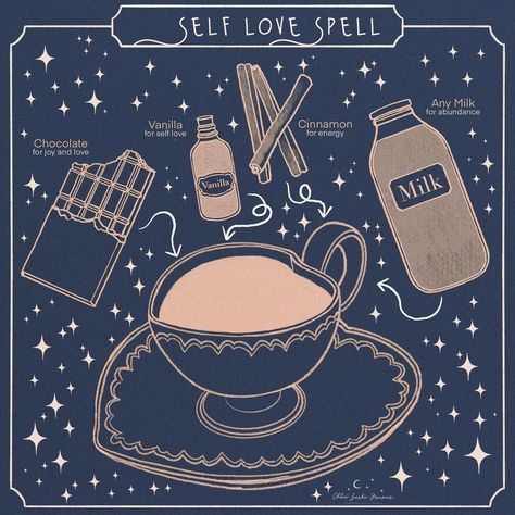 Chloe's arts on Instagram: “💕Witchtober day 9: self love spell💕 a new day, a new spell! I just love kitchen witchcraft spells, because you can actually eat/drink them,…” Witchcraft Self Love, Self Love Witchcraft, Kitchen Witchcraft, Self Love Spell, Milk Plant, Witch Things, Witchcraft Spells, Witchy Things, Z Arts