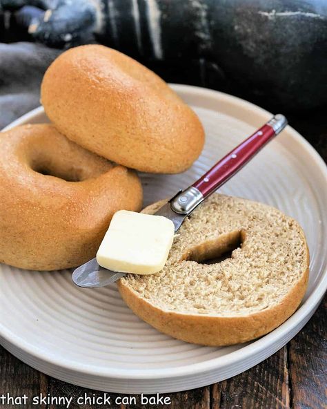 Whole Wheat Bagels - Dense, chewy and delicious and made in your own kitchen! Whole Wheat Bagels, Smoked Salmon Platter, How To Make Bagels, Bagel Bakery, Salmon Platter, Egg Bagel, Whole Wheat Bagel, Bagel Toppings, Homemade Bagels