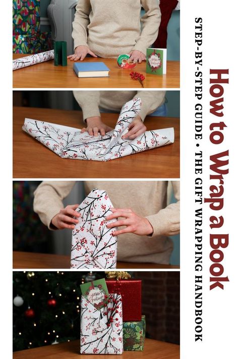 If you are gifting a book this holiday season, you have to try this creative gift wrapping technique. Make the gift wrap as special as the meaningful book inside by taking your gift wrapping to the next level. Follow along to learn how to elevate the gift wrap of a book by adding pockets. Wrapping A Book With A Pocket, Fun Ways To Wrap A Book, Wrapping Paper Techniques, Wrapping Books For Christmas, How To Wrap A Book With Pocket, How To Wrap A Book Gift Ideas, How To Gift Wrap A Book, Wrap A Book Gift, How To Wrap A Book Gift